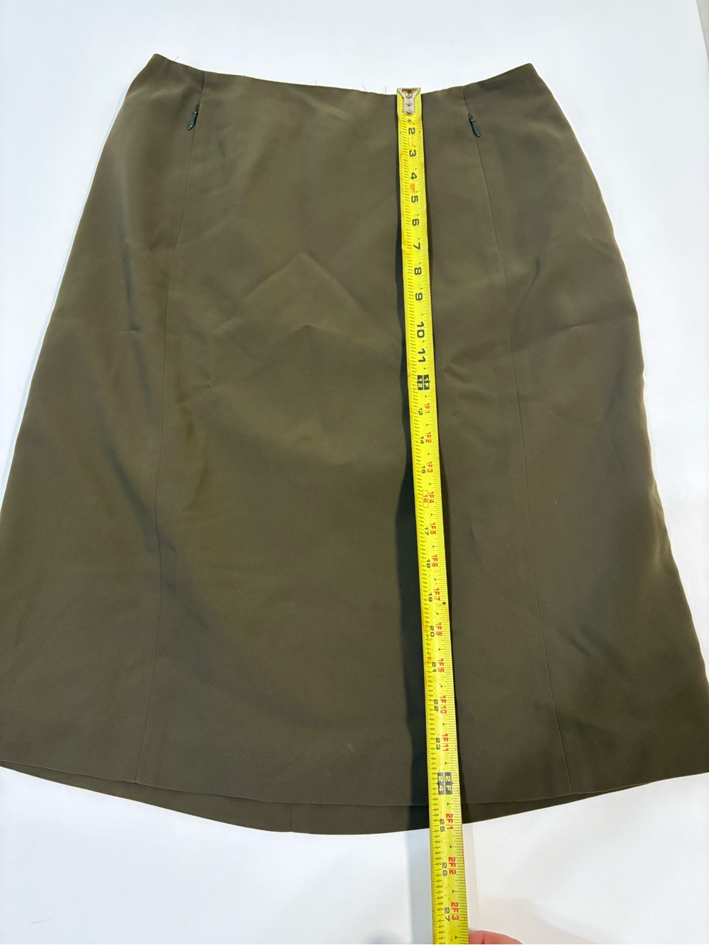 Sz 12 Harve Benard Olive green Midi Pencil Skirt